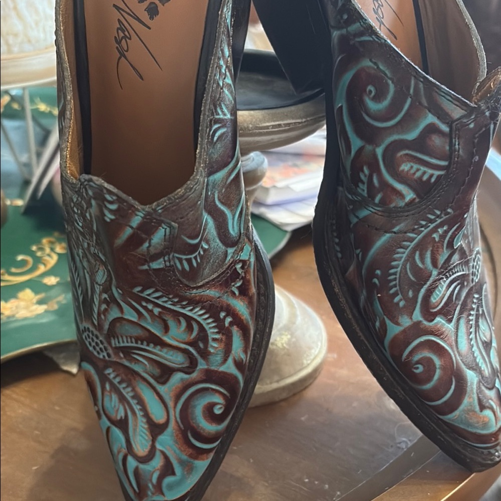 Patricia Nash Tooled Brn/Turq